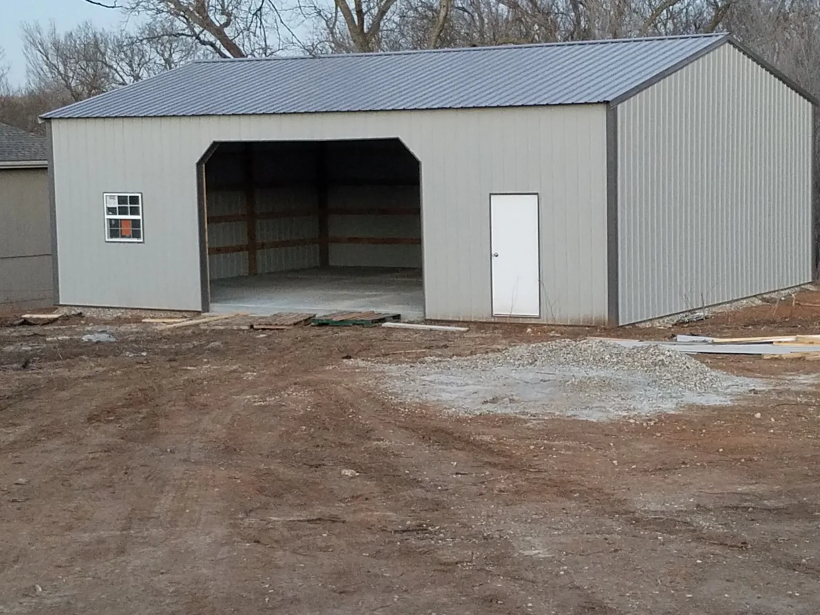Custom garage built by D.T. Construction