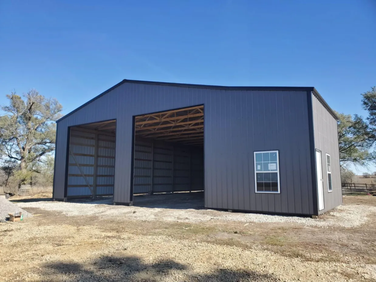 Custom garage built by D.T. Construction